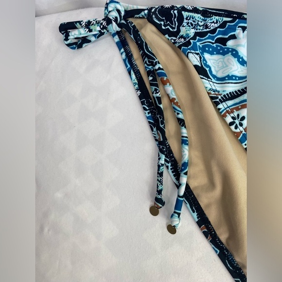 Swim By Cacique Blue Paisley Strapy Bikini Bottoms NWOT Size 24 SKU0832 - Picture 4 of 7